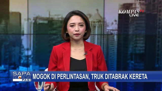 Mogok di Perlintasan, Truk di Mojokerto Tertabrak Kereta Api