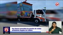 Fueron removidos los puestos de ventas ambulantes ilegales de Caldera