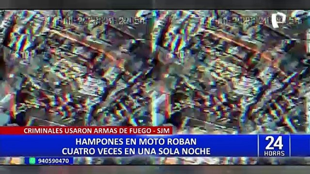 SJM: delincuentes en moto roban a varias personas en una misma noche