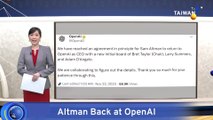 Sam Altman Will Return to OpenAI as CEO