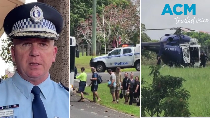 The 45-year-old man is under police guard at Lismore Base Hospital following a lengthy police operation.