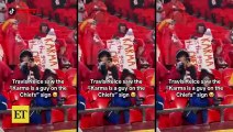 Travis Kelce REACTS to Taylor Swift Sign at Chiefs Game