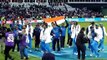 2013 Champions Trophy Final, Edgbaston. England vs India. India doing lap of honour and Suresh Raina giving his jersey to lucky fan.