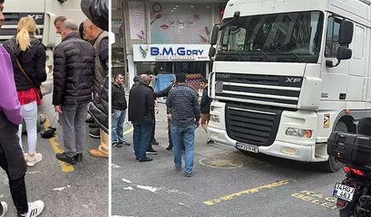Ukrayna plakalı tır Kağıthane'de kaza yaptı! Sürücü gözaltında, bir ağır yaralı