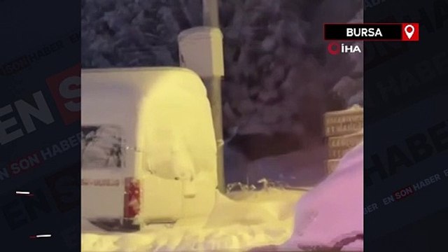 Uludağ'da kış uykusuna yatamayan ayılar yemek aramaya çıktı