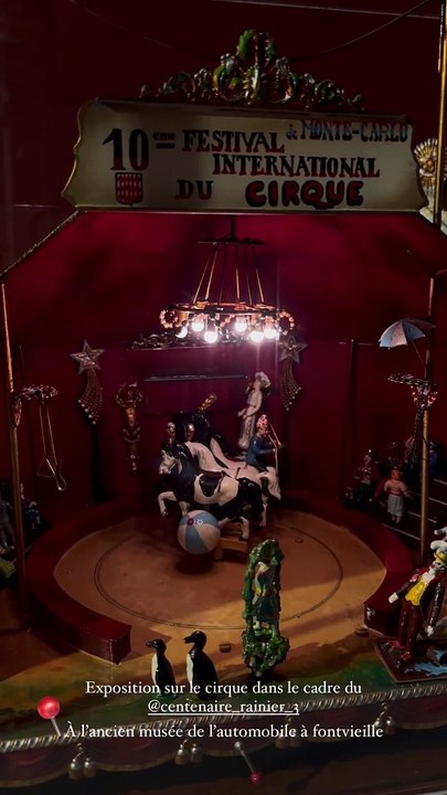 Vidéo de l'exposition "Le Prince au coeur du cirque" à Monaco à laquelle Camille Gottlieb a participé avec son frère Louis, sa mère Stéphanie et son oncle Albert II
