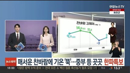 [생활날씨] 매서운 찬바람에 기온 '뚝'…중부 등 곳곳 한파특보