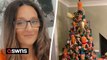 Kevin the Carrot superfan decorates Christmas tree with more than 50 of the soft toys