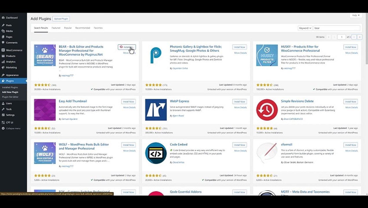 Suppression groupée du prix de vente dans la boutique WooCommerce
