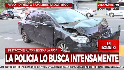 Chocó, destrozó el auto y escapó: ¿dónde se metió?