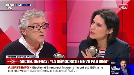 Apolline de Malherbe forcée d'interrompre son interview avec Michel Onfray "C'est quoi ce cinéma?"