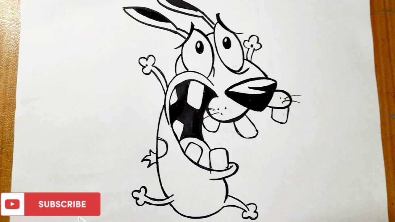 How to draw courage the cowardly dog - video Dailymotion