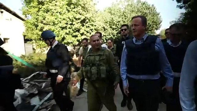Foreign Secretary Lord Cameron visits site of Hamas attack