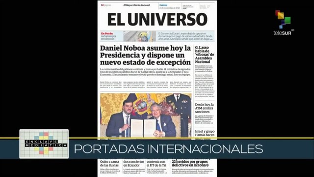 Enclave Mediática 23-11: Daniel Noboa asume la presidencia de Ecuador