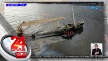 Oil boom, inilatag para pigilan ang pagkalat ng tagas mula sa lumubog na Vietnamese cargo vessel | 24 Oras