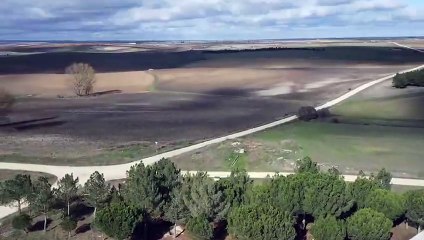 Expolio en un yacimiento arqueológico BIC en Soria. Vídeo de las fincas