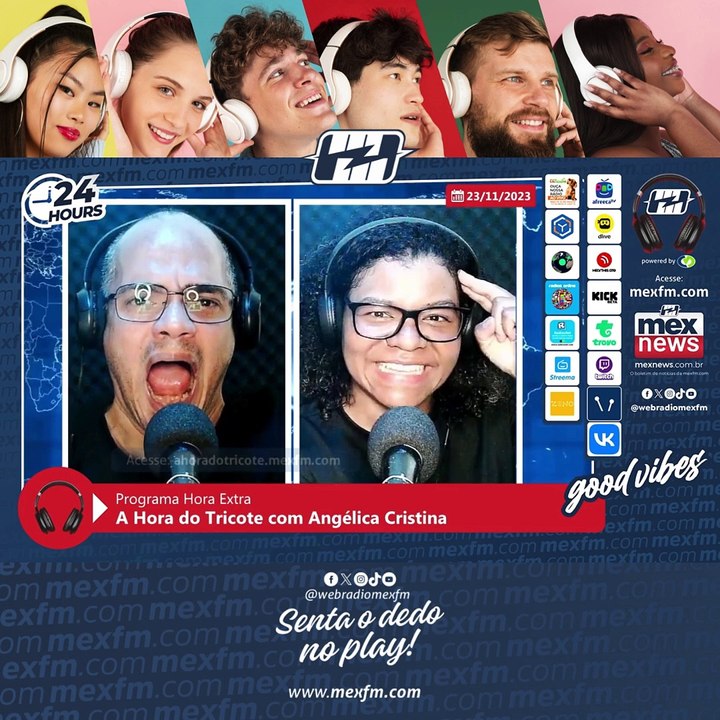 Quadro "A Hora do Tricote" na mexfm.com (23/Nov/2023) #ProgramaHoraExtra #Humor #Radio #mexfm #webradiomexfm #AHoraDoTricote