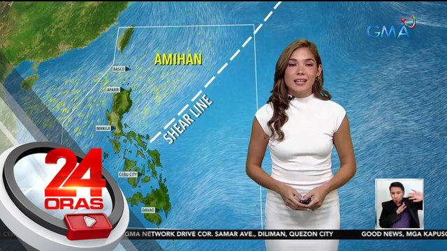 Shear line at pag-iral ng hanging Amihan, magpapaulan sa ilang bahagi ng bansa - Weather update today (November 23, 2023) | 24 Oras