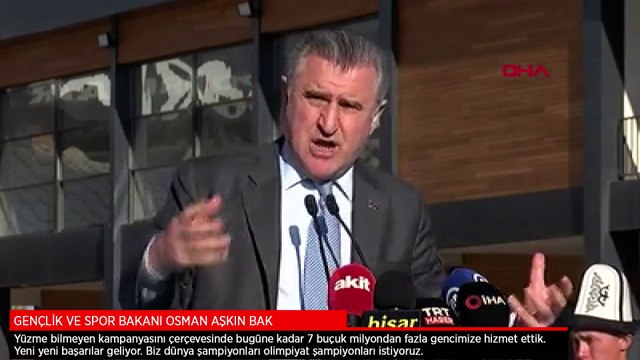 Bakan Osman Aşkın Bak: Biz dünya şampiyonları olimpiyat şampiyonları istiyoruz.