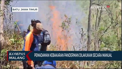 Kebakaran di Gunung Panderman, Pemadaman Dilakukan Manual