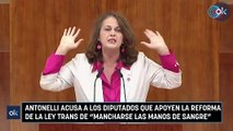 Antonelli acusa a los diputados que apoyen la reforma de la ley trans de 