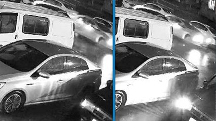 İstanbul'da park halindeki otomobile silahlı saldırı kamerada