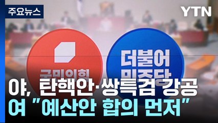 野, 탄핵안·쌍특검 강공...與 "예산안 합의 먼저" / YTN
