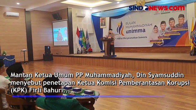 Jadi Tersangka Pemerasan, Din Syamsuddin Sarankan Firli Bahuri Mundur dari Jabatannya