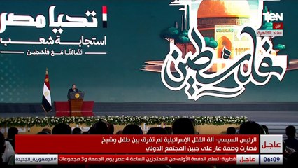 السيسي: بحكم التاريخ والجغرافيا ستظل مصر هى الأساس في دعم نضال الشعب الفلسطيني