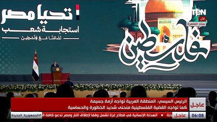 Descargar video: كلمة الرئيس السيسي خلال  فعالية تحيا مصر تضامنا مع الشعب الفلسطيني