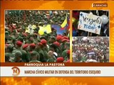 En unión cívico militar marchan en Caracas en defensa del territorio Esequibo
