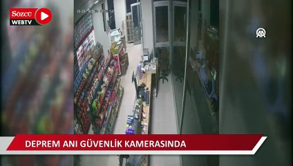 Deprem anı güvenlik kameralarında