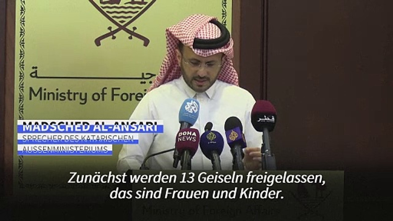 Katar: Zunächst werden 13 Hamas-Geiseln freigelassen