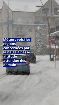Météo : voici les régions concernées par la neige à basse altitude attendue dès demain