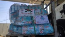 I camion con gli aiuti umanitari arrivano a Gaza