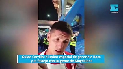Guido Carrillo: el sabor especial de ganarle a Boca y el festejo con su gente de Magdalena