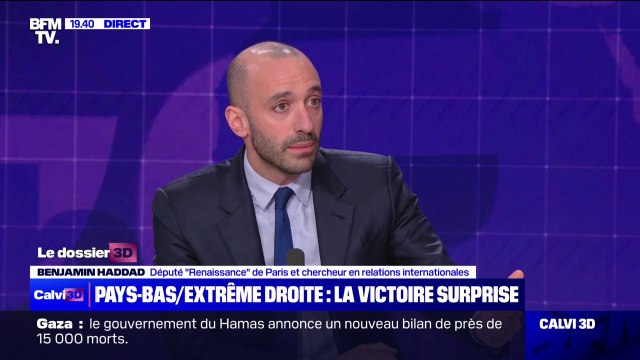 Benjamin Haddad (Renaissance) sur la victoire de Geert Wilders aux législatives néerlandaises: La leçon qu'il faut en tirer, c'est qu'il faut être intraitable pour lutter contre l'extrême droite et ce qui la fait monter