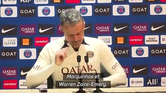 Marquinhos et Zaïre-Emery absents, Luis Enrique pas inquiet : “J’ai le meilleur effectif du championnat”