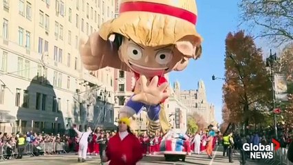 One Piece's Luffy Thanksgiving Balloon goes viral - Macy's Parade 2023