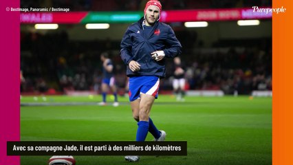 Gabin Villière : Après l'échec du Mondial, le rugbyman part au soleil avec la belle Jade, ravissante en robe courte