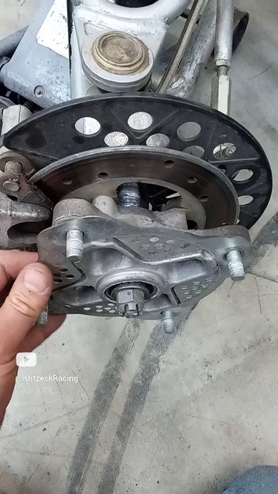 Bearing Failure after Racing #automobile #motorsports #racing #powersports #wheelbearing