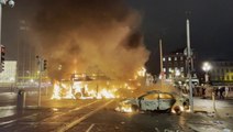 Dublin bus engulfed in flames as riots break out after attack in Parnell Square