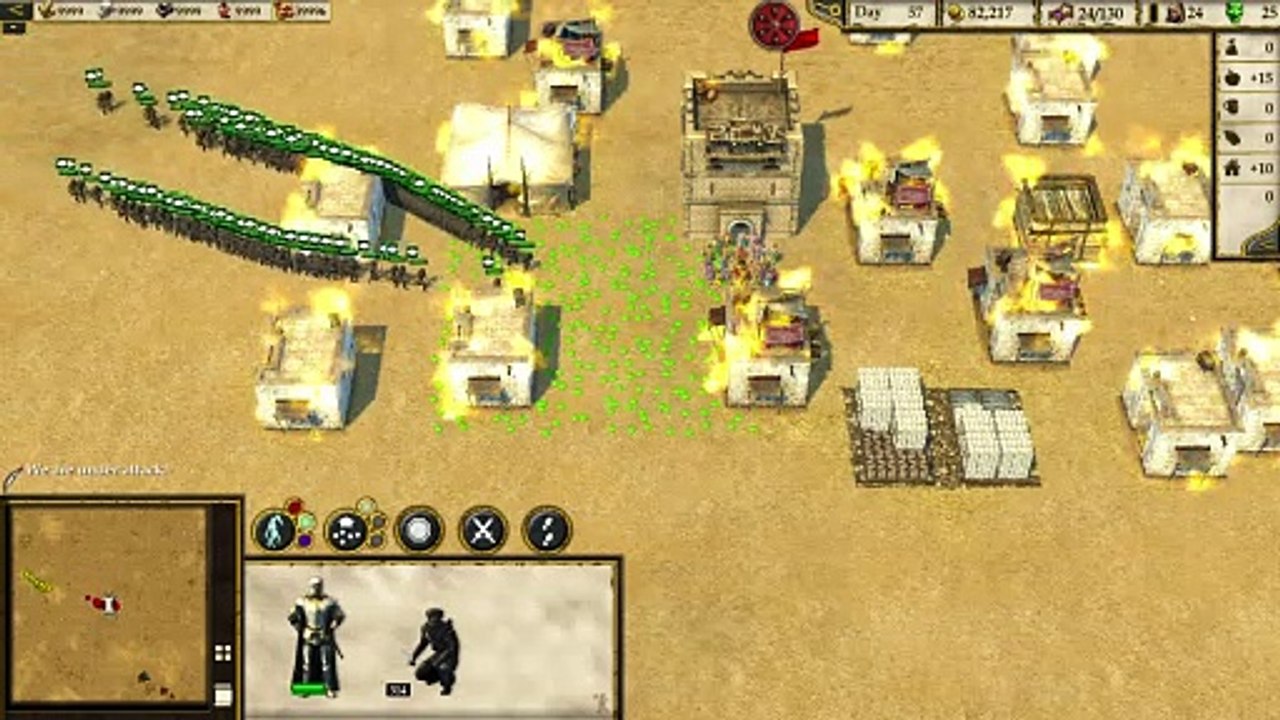 Stronghold Cusader 2 - Palestinian ninja holding guns protects Gazans from Israeli attack 24112023 (7)