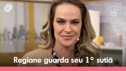 Regiane Tápias, apresentadora do 'Mulheres', guarda até hoje o 1º sutiã
