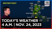 Today's Weather, 4 A.M. | Nov. 24, 2023