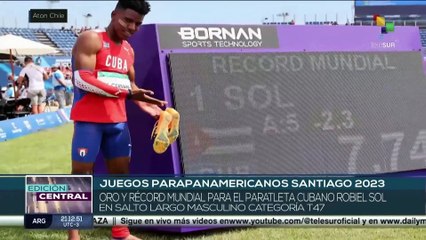 Robiel Sol se alza con la medalla de oro en el salto largo masculino categoría T47