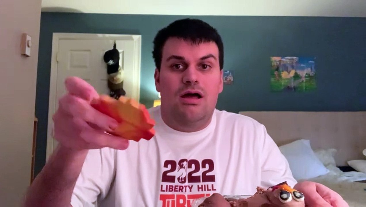 Me Reviewing the Thanksgiving Desserts