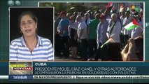 Los jóvenes cubanos demostraron su solidaridad con Palestina