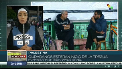 Ciudadanos de Gaza esperan con ansias el inicio de la tregua humanitaria de cuatro días