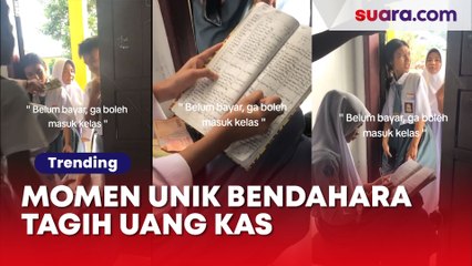 Momen Unik Bendahara Tagih Uang Kas Sebelum Masuk Kelas, Cara Menagihnya Jadi Sorotan